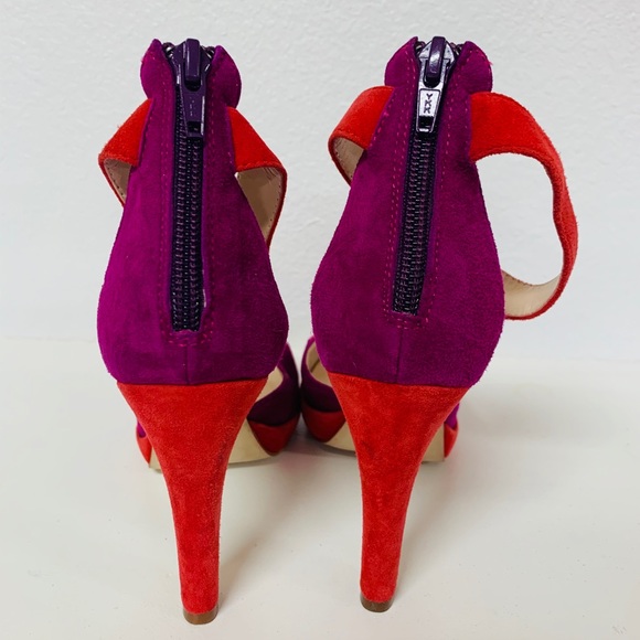 Sacha London Purple and Pink Strappy Heels Sz 7 - Picture 4 of 6